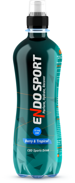 FREE DELIVERY CASE 12x Endo Sport Berry & Tropical CBD Sports Drink 500ml RRP 21.99 CLEARANCE 9.99